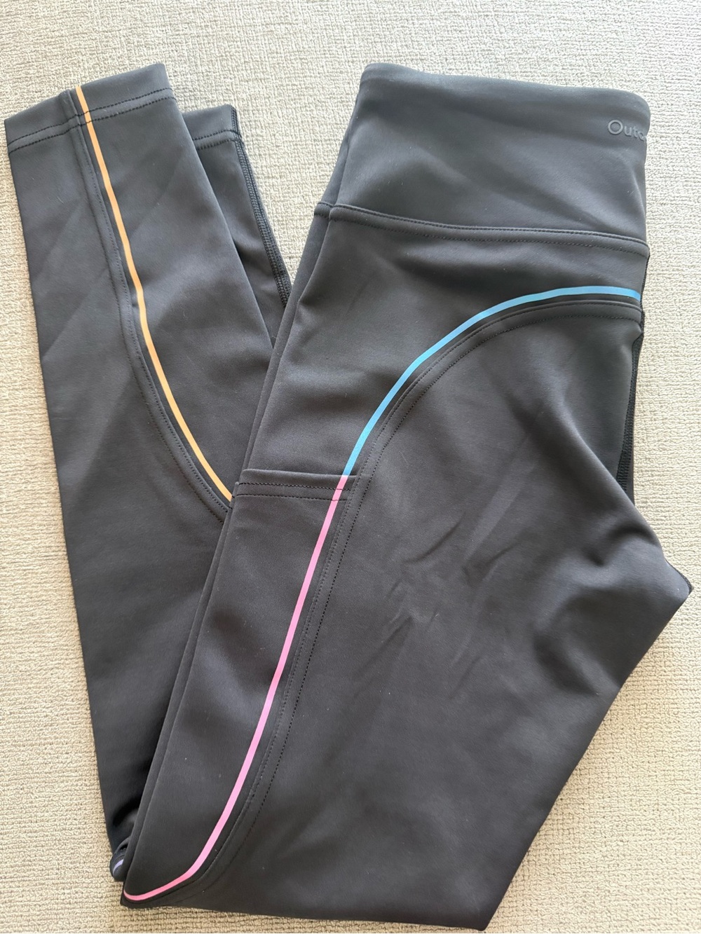 Outdoor Voices Women’s Leggings Small Black High Rise Side Pocket Athletic Pants